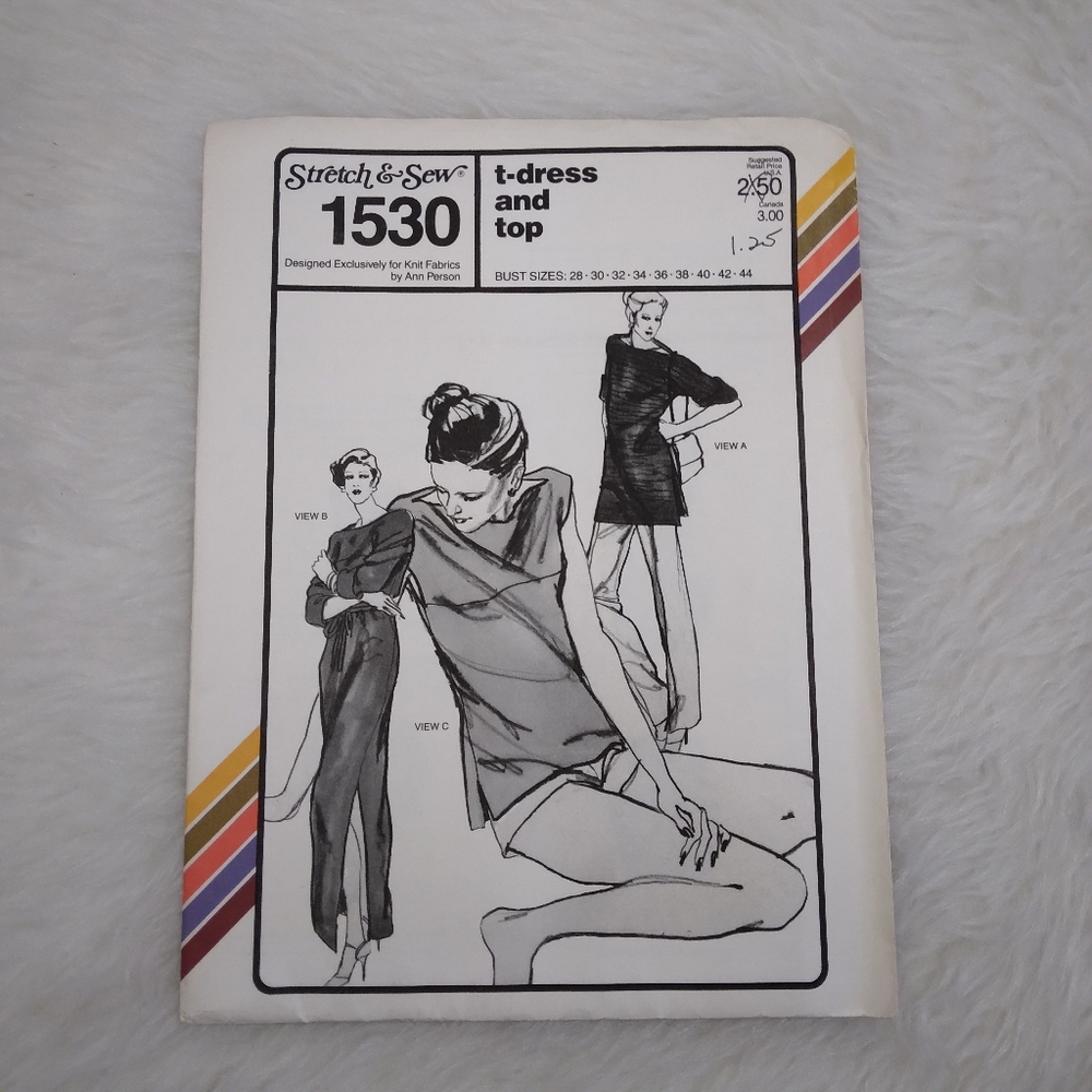STRETCH & SEW 1530 Bust 28-44 T-Dress and Top